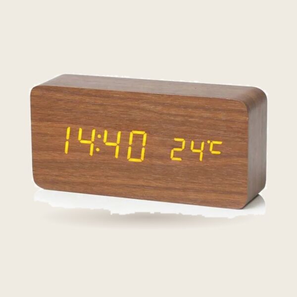 Wooden LED Alarm Clock